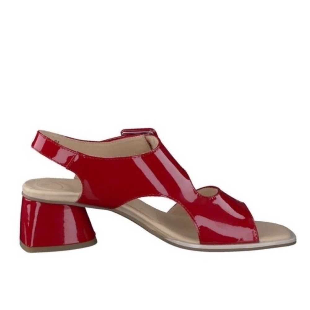 New Paul Green Patent Tanya Slingback Sandal in Red Patent Size 4 / US 6.5 - Picture 2 of 11